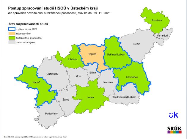 Ústecký kraj zveřejnil studii HSOÚ pro ORP Litoměřice