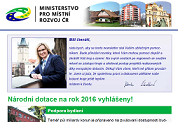 Ministerstvo pro místní rozvoj představilo první vydání newsletteru