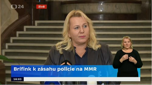 Vyjádření ministryně pro místní rozvoj k přítomnosti Policie ČR v budově na Staroměstském náměstí a 